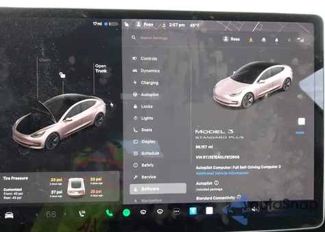 2020 Tesla Model 3 Standard Range Plus Rear-Wheel Drive/Standard Range Rear-Wheel Drive из США, поврежденный, VIN 5YJ3E1EA0LF612906